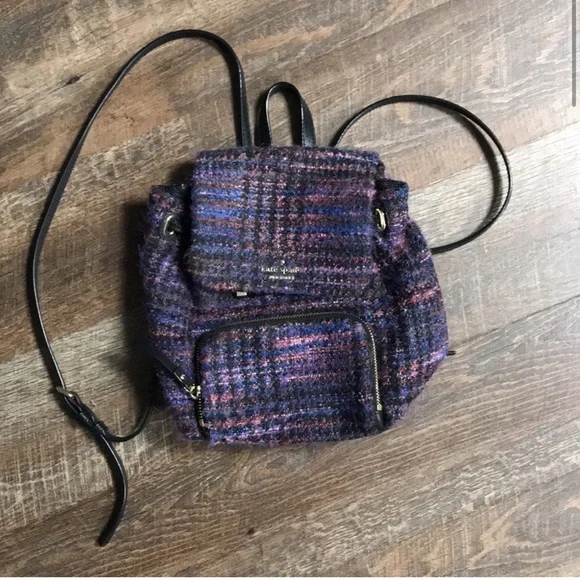 kate spade | Bags | Kate Spade Mini Backpack Purple And Blue  display picture 1